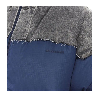 Balenciaga Pufferjacke mit Karomuster Schwarz