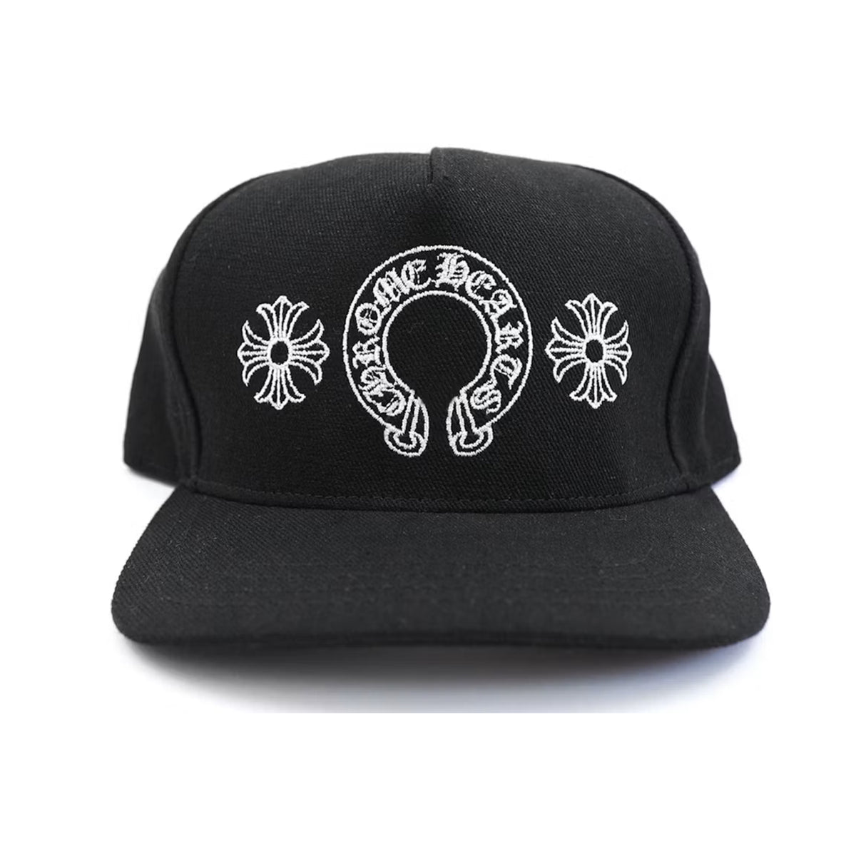 Chrome Hearts Embroided Horseshoe Denim Baseball Hat Black