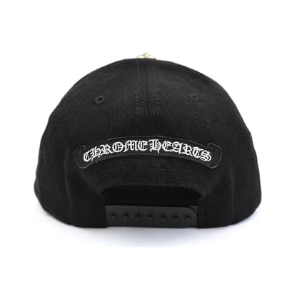 Chrome Hearts Embroided Horseshoe Denim Baseball Hat Black