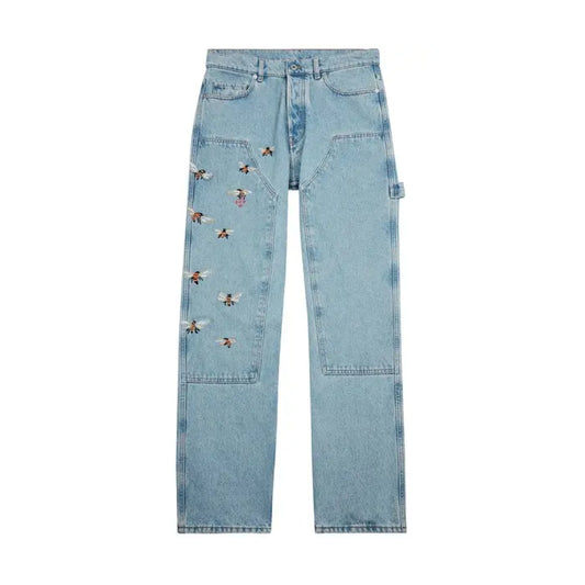 OFF-WHITE Bees Skate Carpenter Jeans Blue