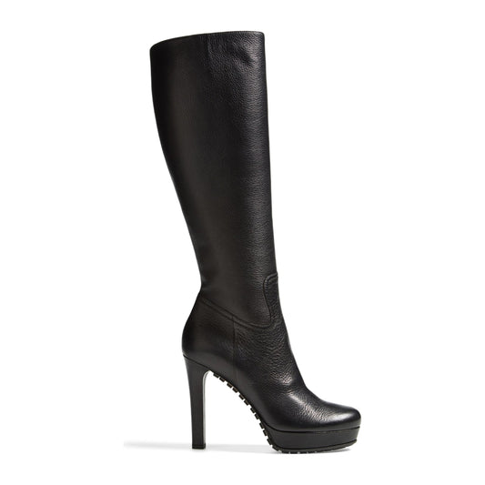 Gucci Anouk Leather Zip Boots Black
