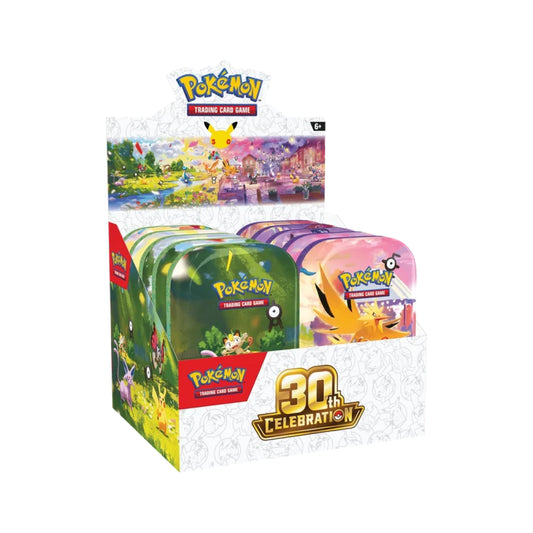 2026 Pokémon Mega Evolution 30th Celebration Mini Tin Display (10-Pack)