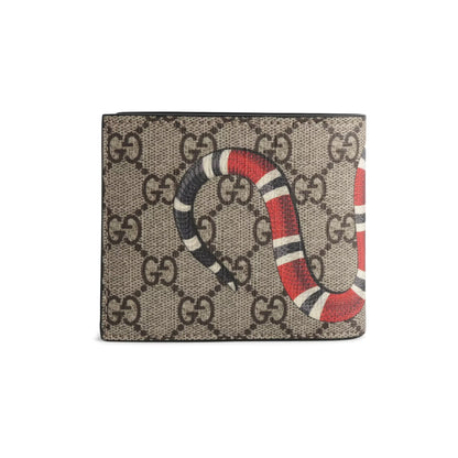 Gucci Bifold Wallet GG Supreme Kingsnake (8 Card Slot)