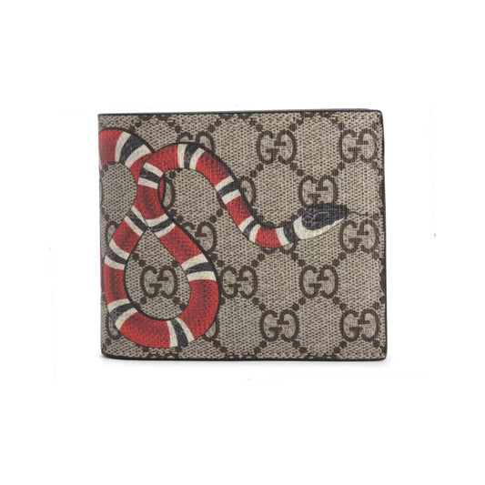 Gucci Bifold Wallet GG Supreme Kingsnake (8 Card Slot)