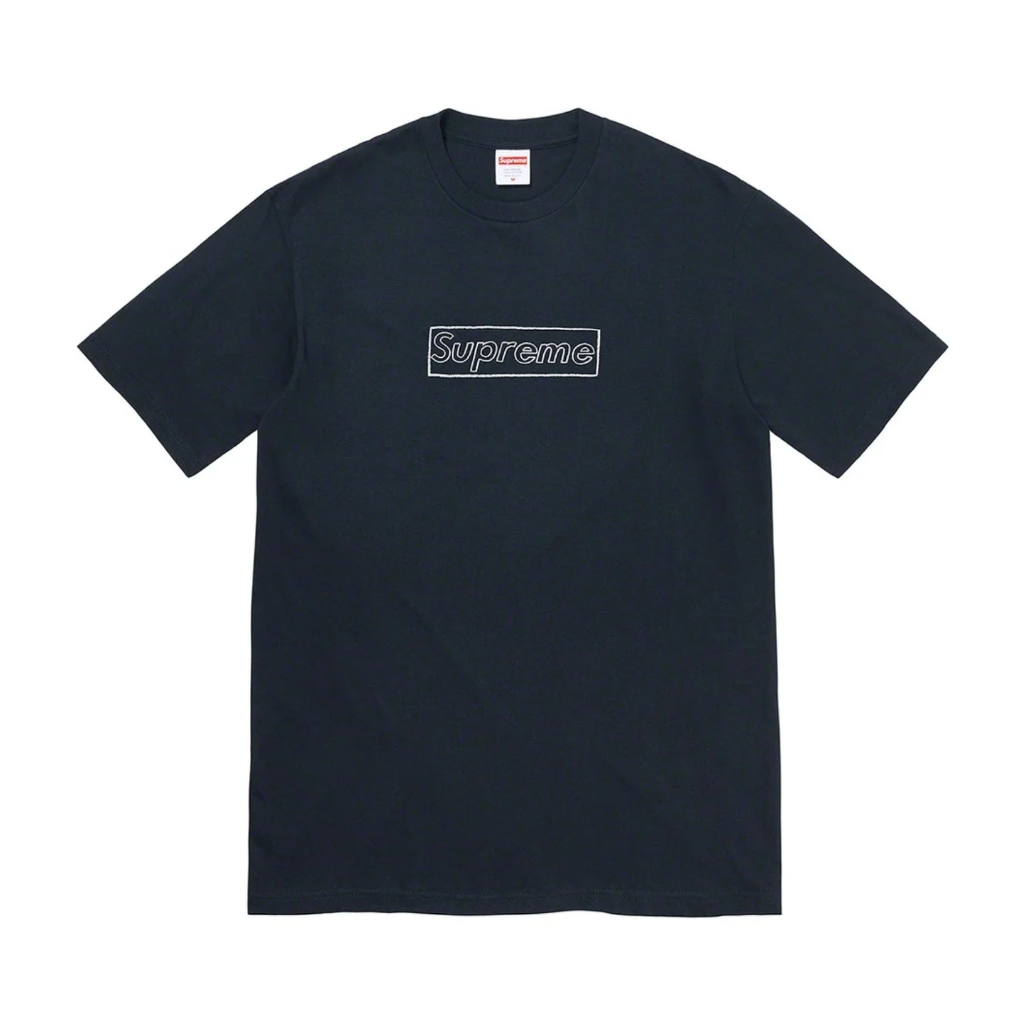 Supreme KAWS Chalk Logo Tee Navy