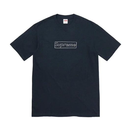 Supreme KAWS Chalk Logo Tee Navy