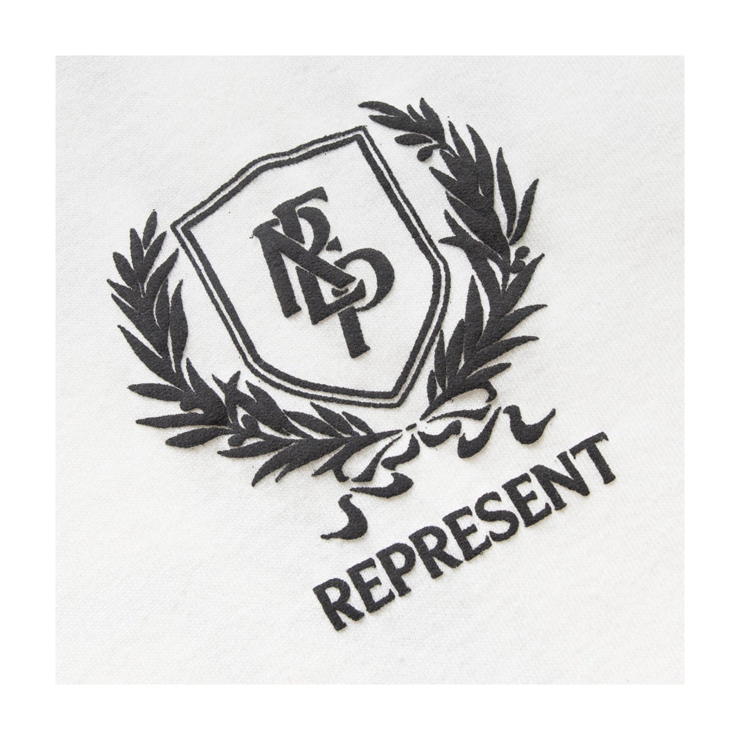 Represent Crest Tee Flat White
