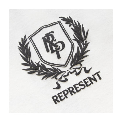 Represent Crest Tee Flat White