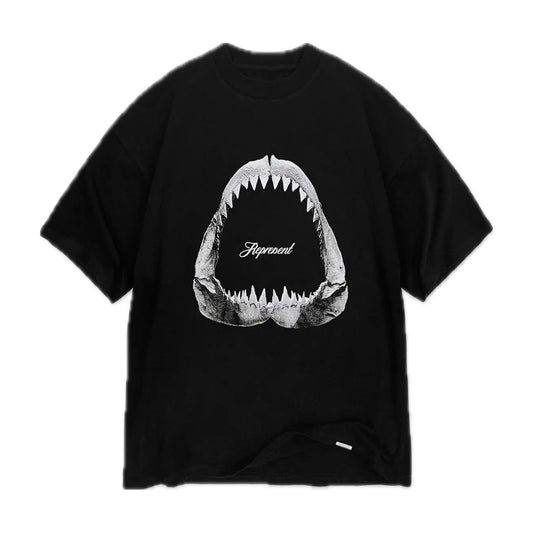 Represent Shark Jaws Tee Black