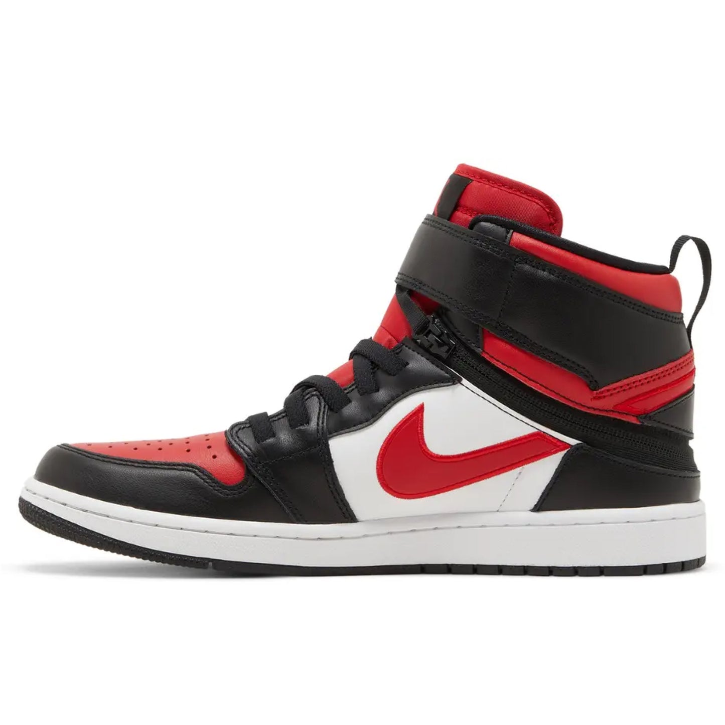 Jordan 1 High FlyEase Black White Fire Red