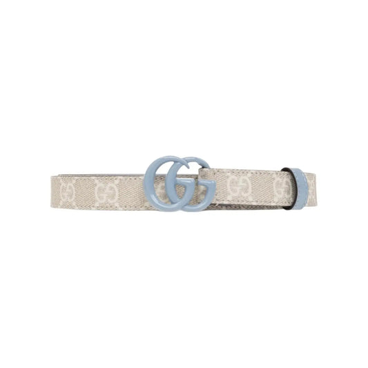 Gucci GG Marmont Wide Belt Light Blue/Beige