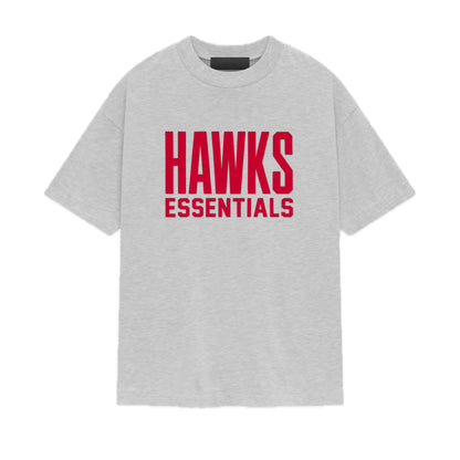 Fear of God Essentials x NBA Hawks Tee Light Heather Grey