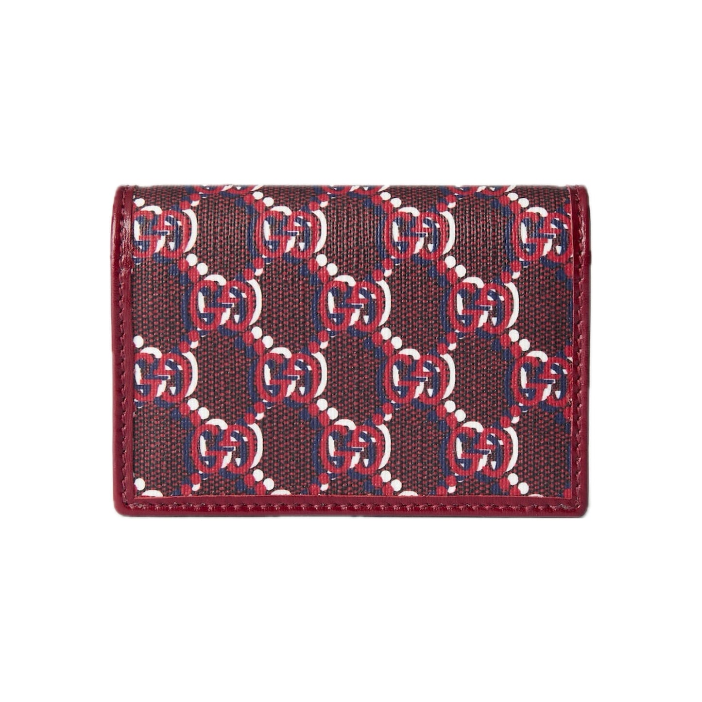 Gucci Medium GG Card Case Leather Wallet Bordeaux