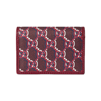 Gucci Medium GG Card Case Leather Wallet Bordeaux