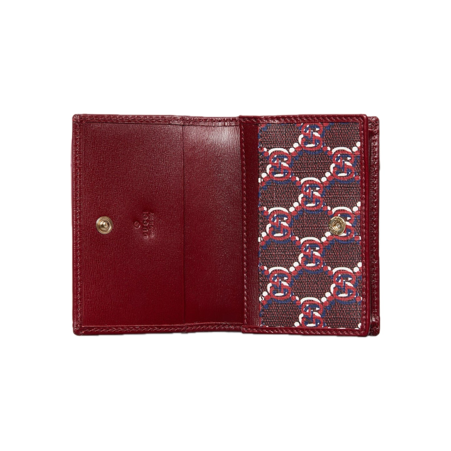 Gucci Medium GG Card Case Leather Wallet Bordeaux