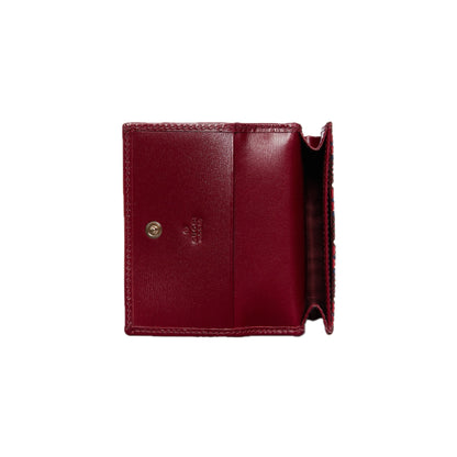 Gucci Medium GG Card Case Leather Wallet Bordeaux