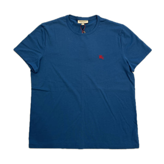 Burberry Embroided Logo Tee Navy Blue