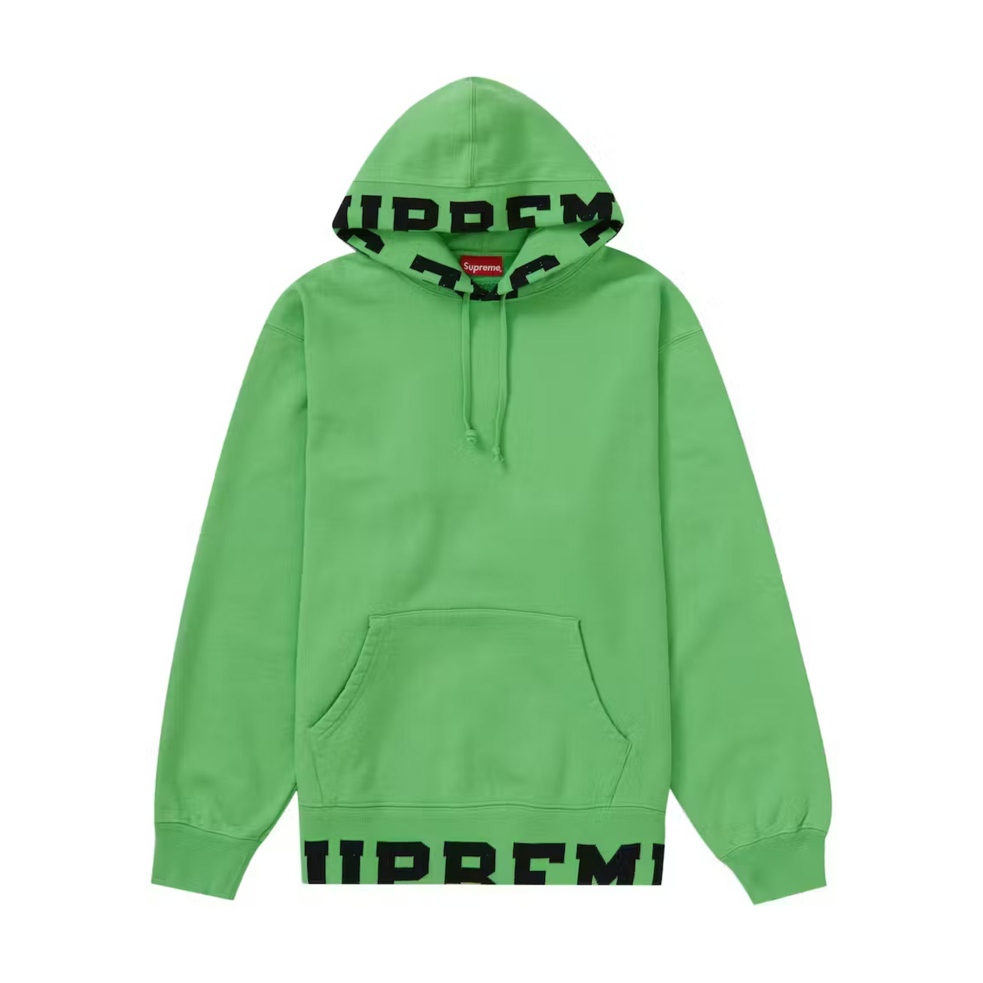 Black and lime shop green supreme hoodie