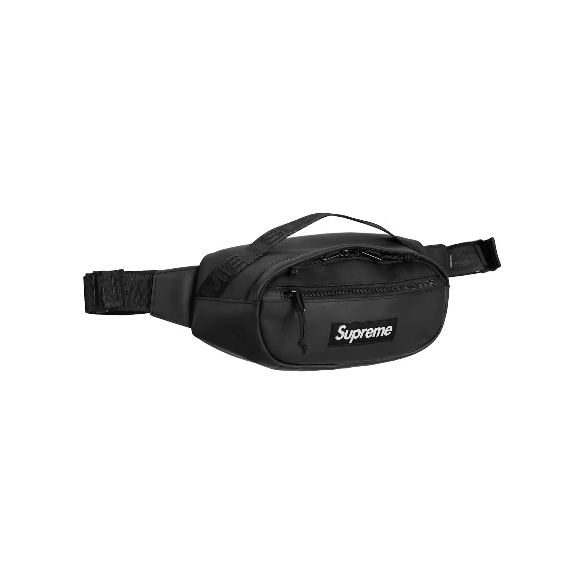 Supreme Leather Waist Bag Black Supreme