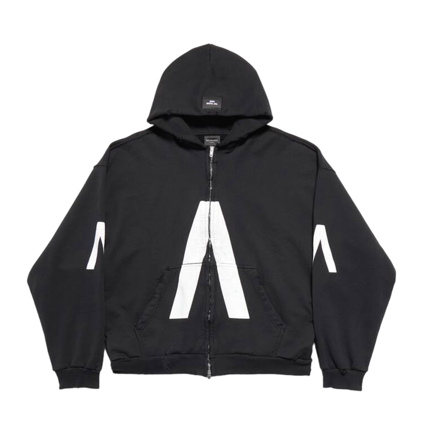 Balenciaga Music Archive Zip Hoodie Black