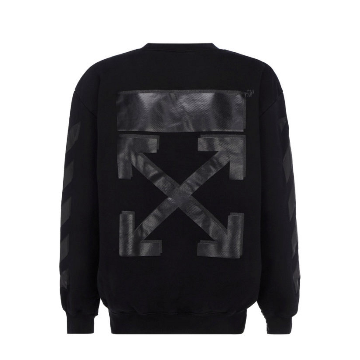 Off-White-Kapuzenpullover mit aufgestickten Gesichtspfeilen