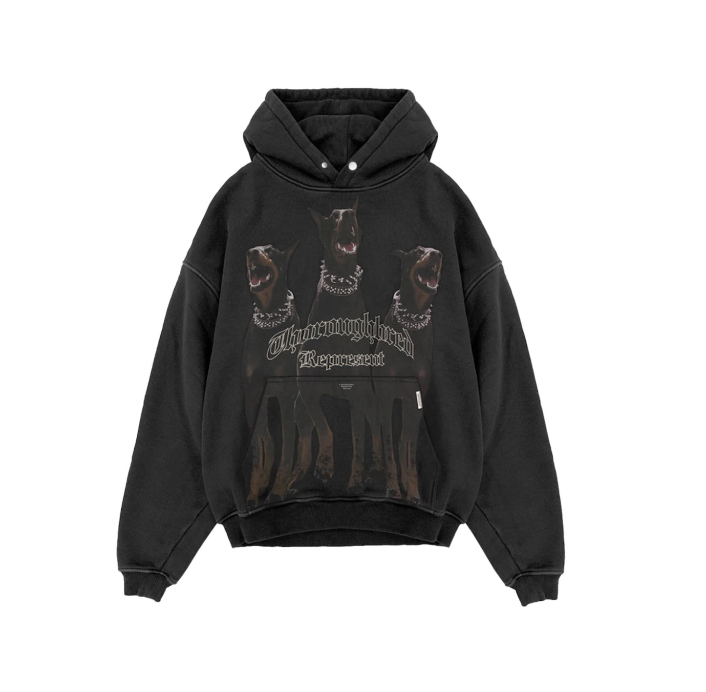 Represent Thoroughbred Oversized Hoodie Vintage Black