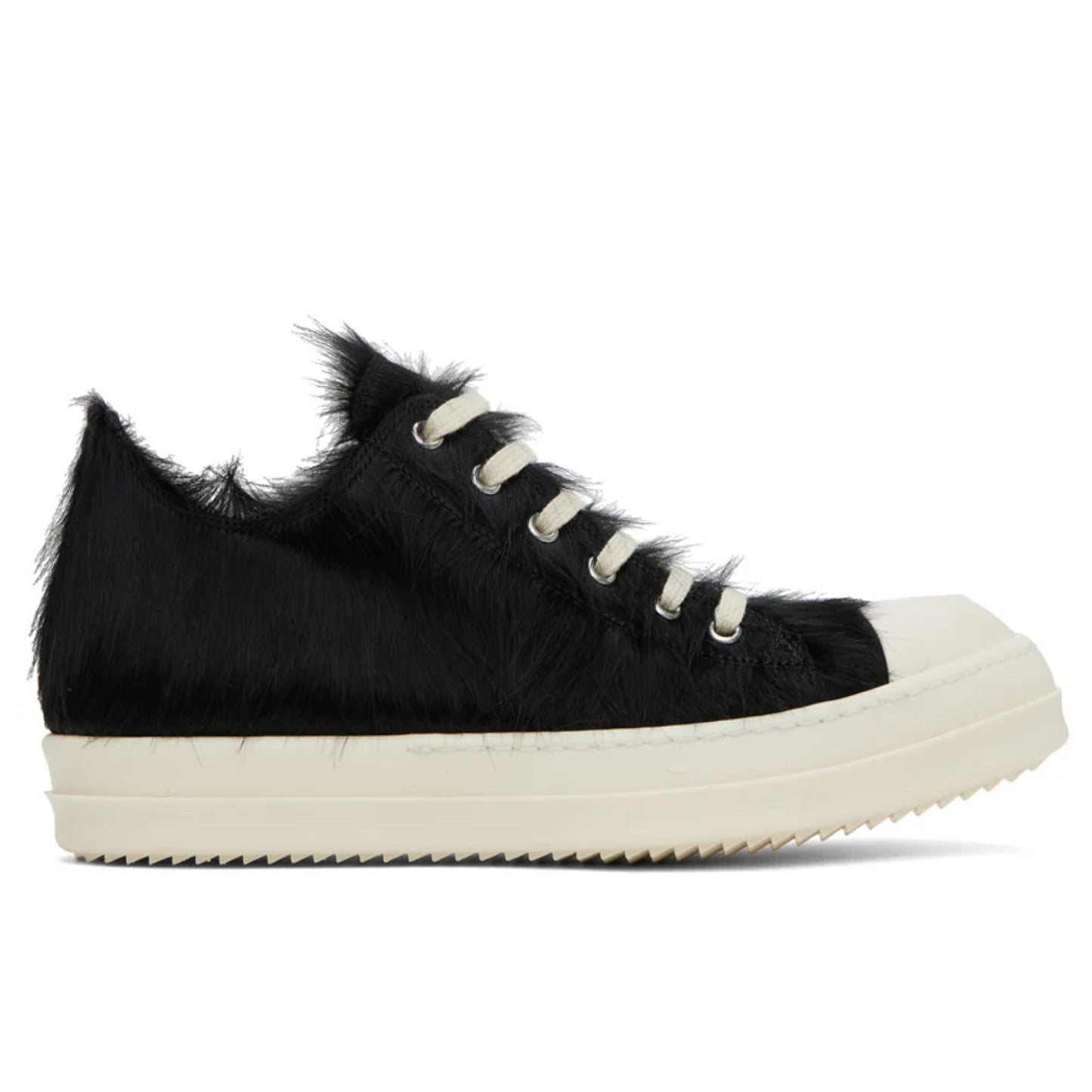 Rick Owens Fur Pony Hair Sneakers Black Rick Owens