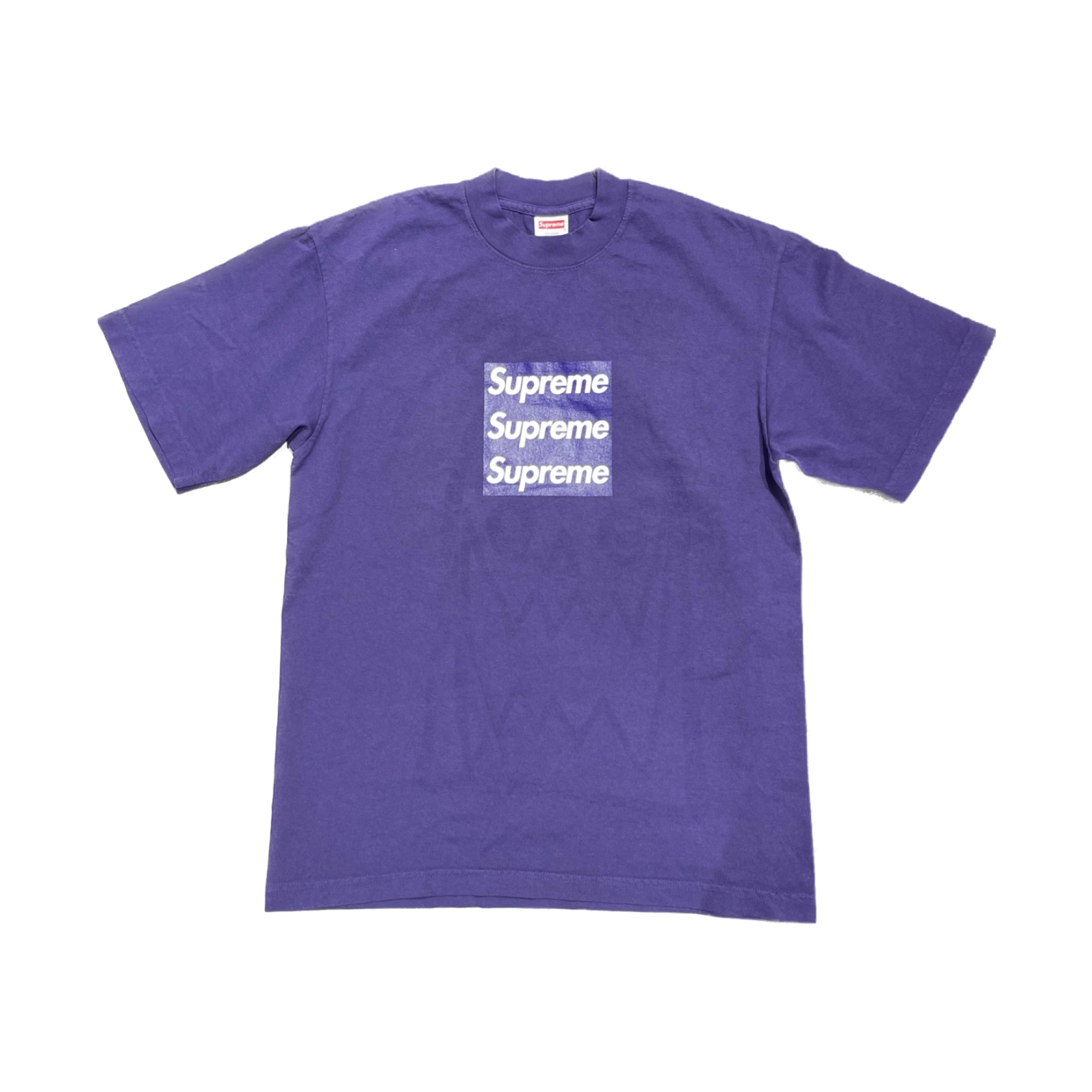 Supreme/ASSPIZZA Triple Box Logo Tee Purple
