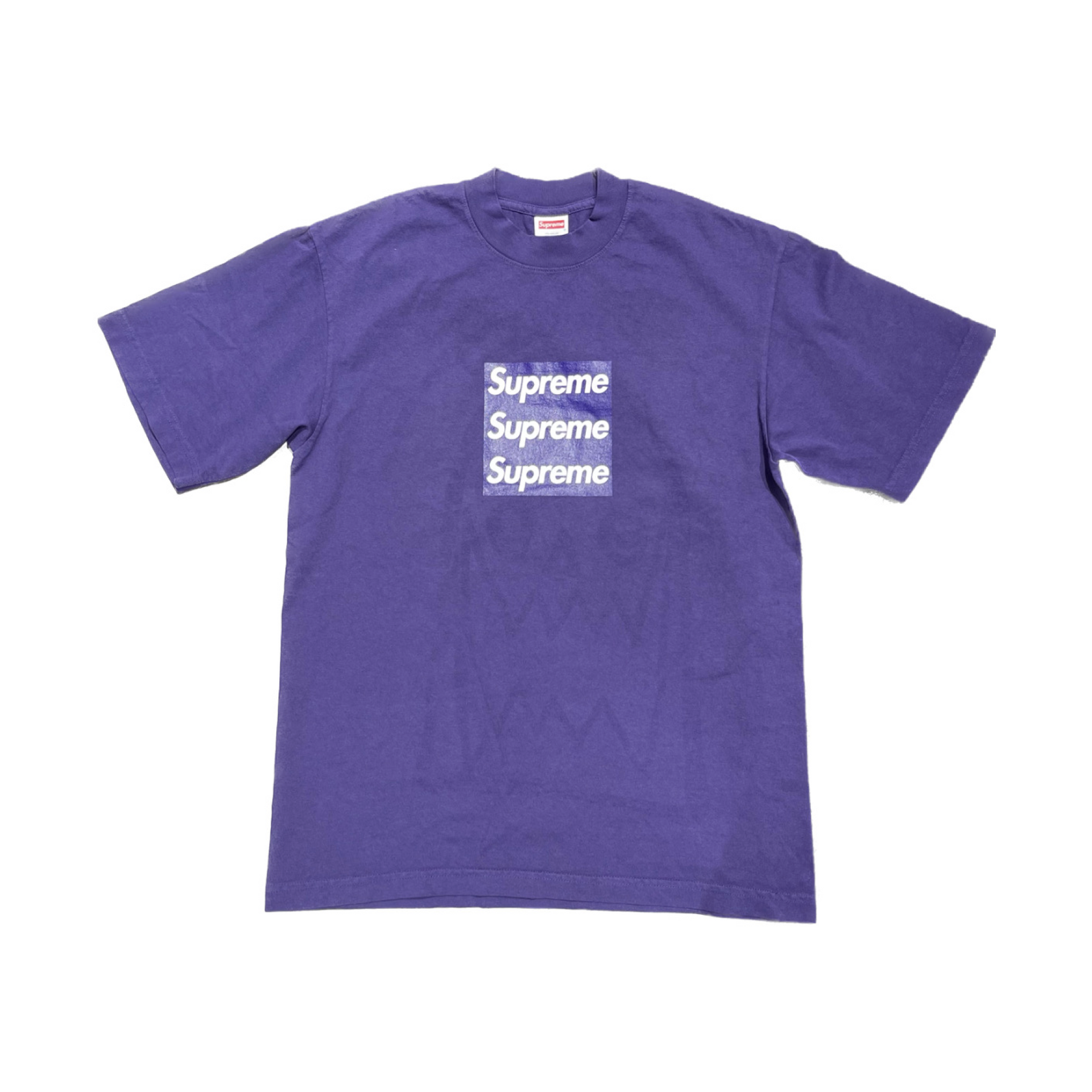 Supreme box logo hot sale purple on red