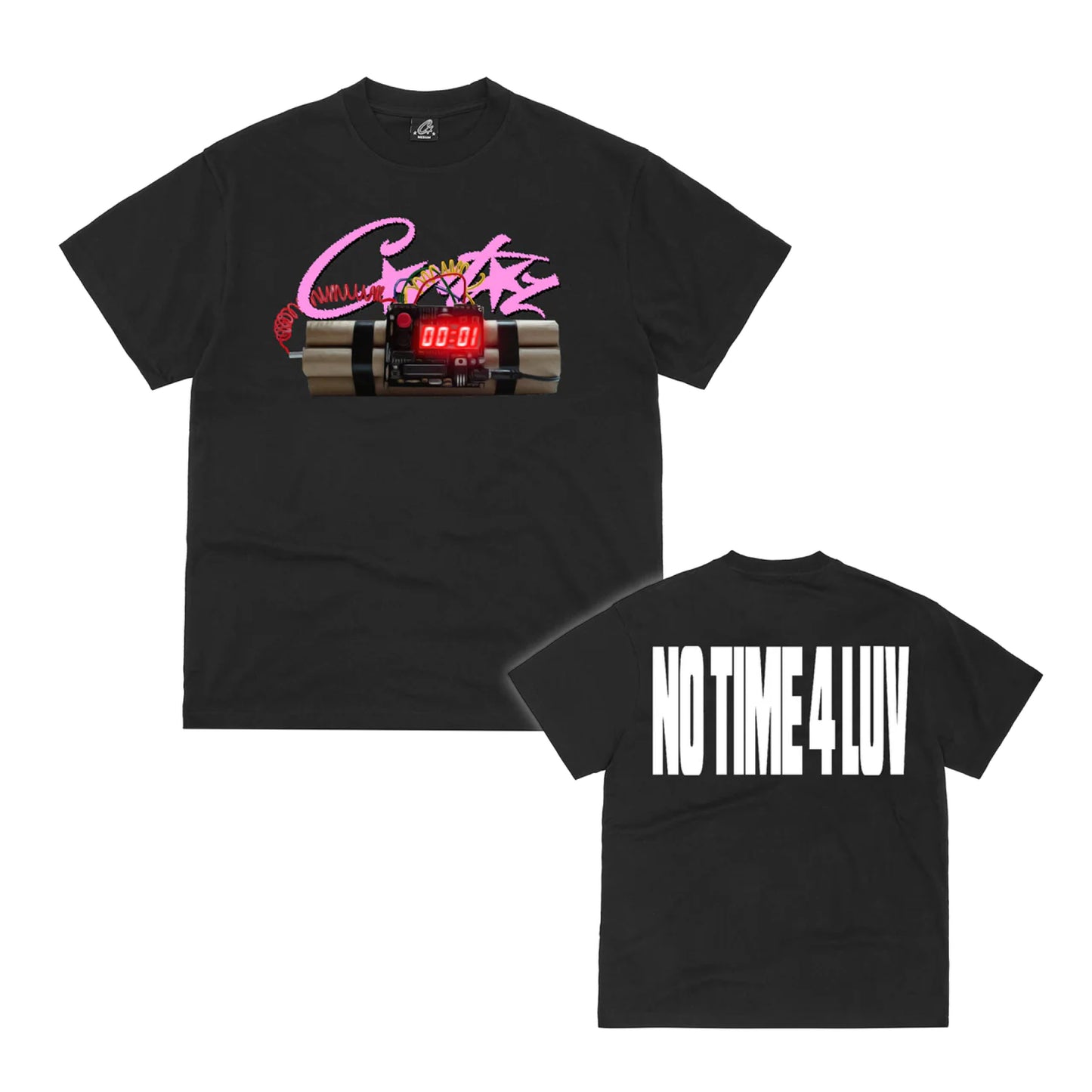 Corteiz No Time 4 Luv Tee Black
