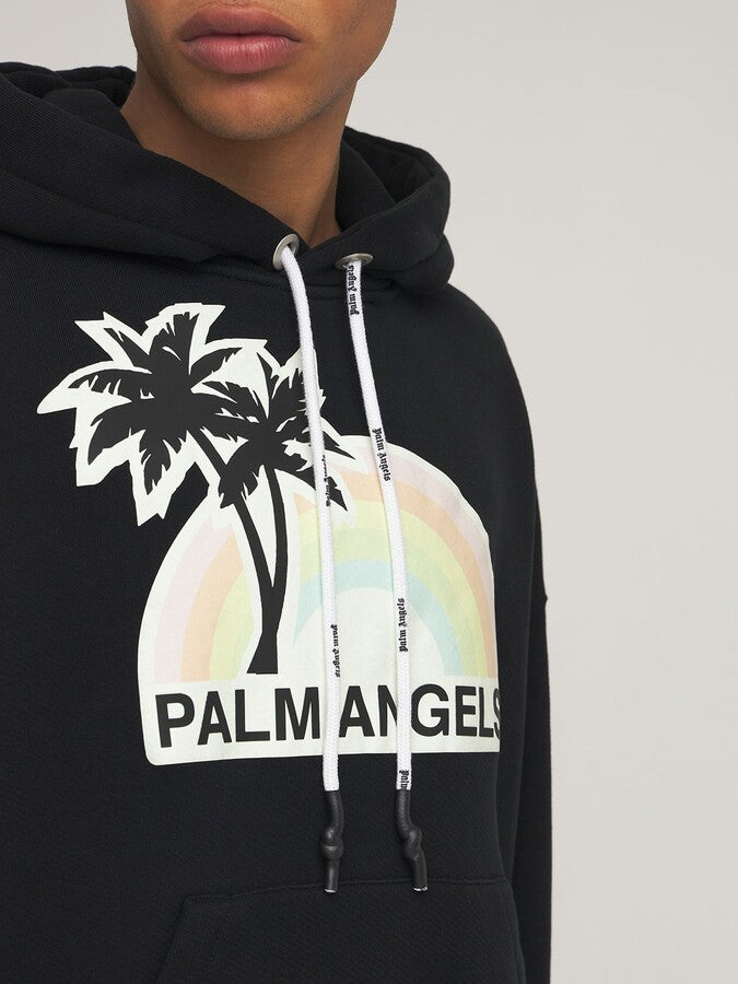 Palm Angels Rainbow LVR Exclusive Hoodie Black CRUIZER