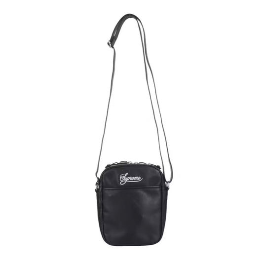 Supreme Nike Leather Shoulder Bag Black