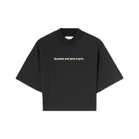 Palm Angels Classic Logo Crop Top Black