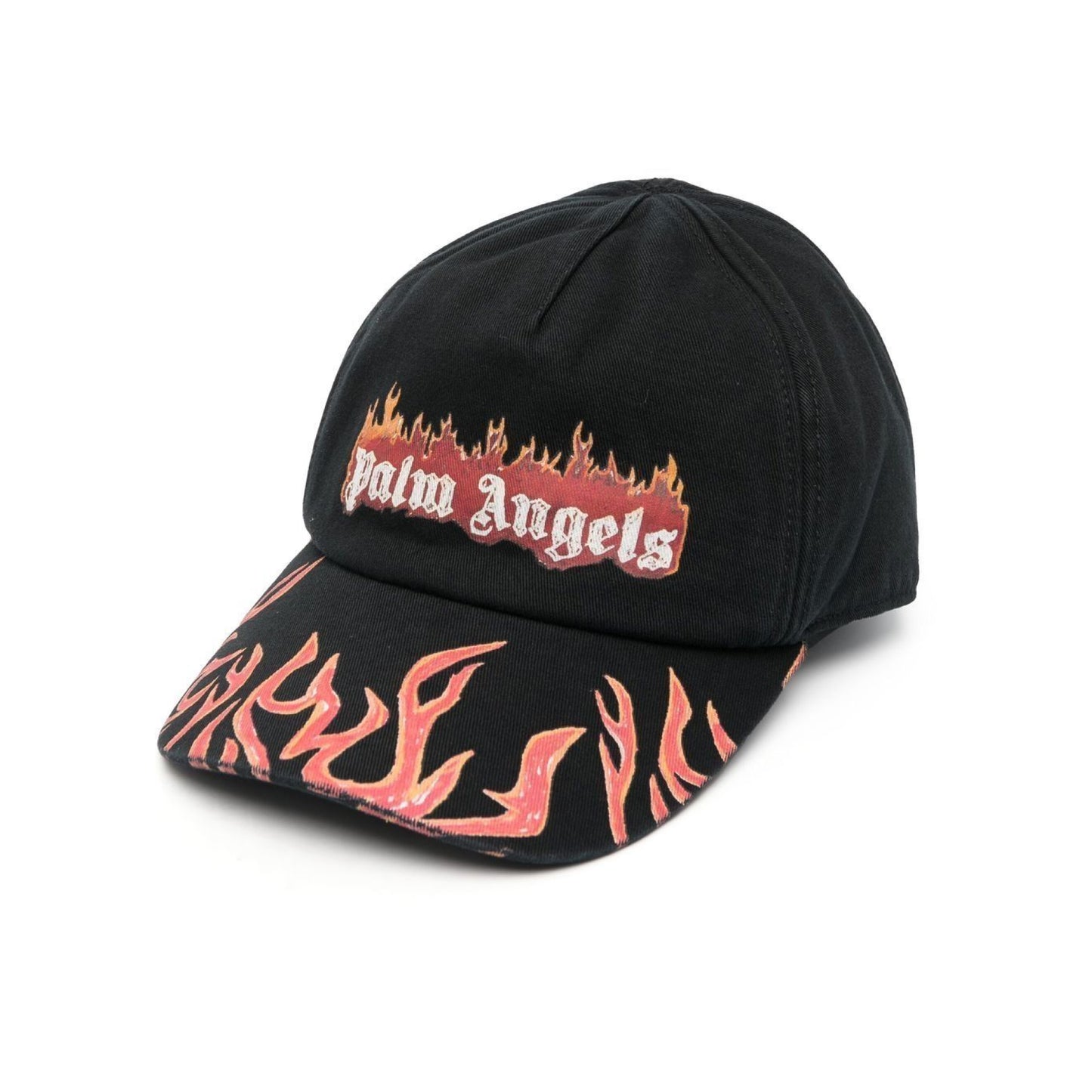 Palm Angels Flames Logo Print Cap