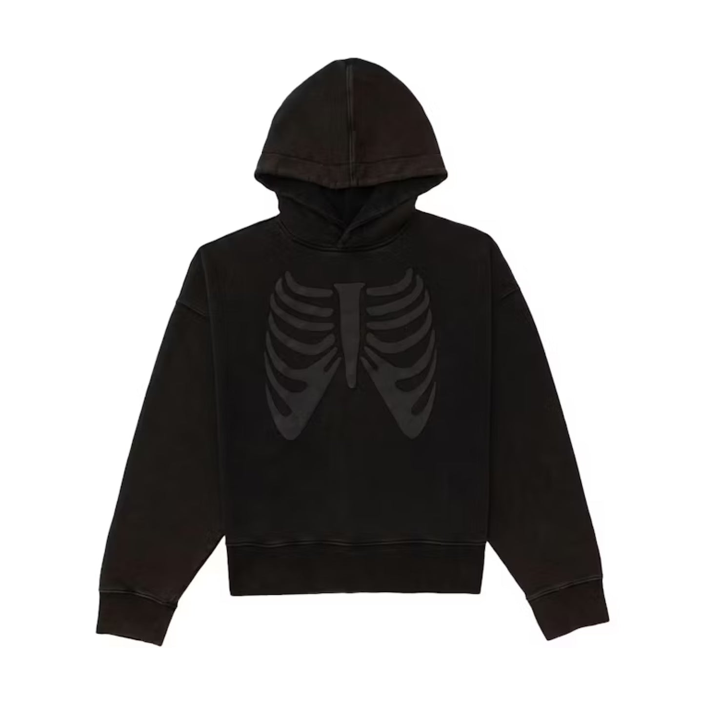 Palm Angels Skeleton Print Hoodie Black