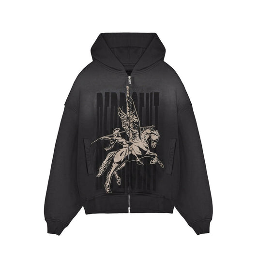 Represent Spirits Mascot Zip Hoodie Vintage Black