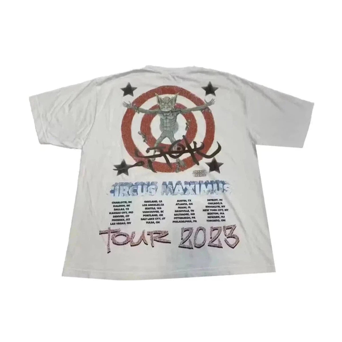 Travis Scott Utopia Circus Maximus 2023 Tour III Tee White