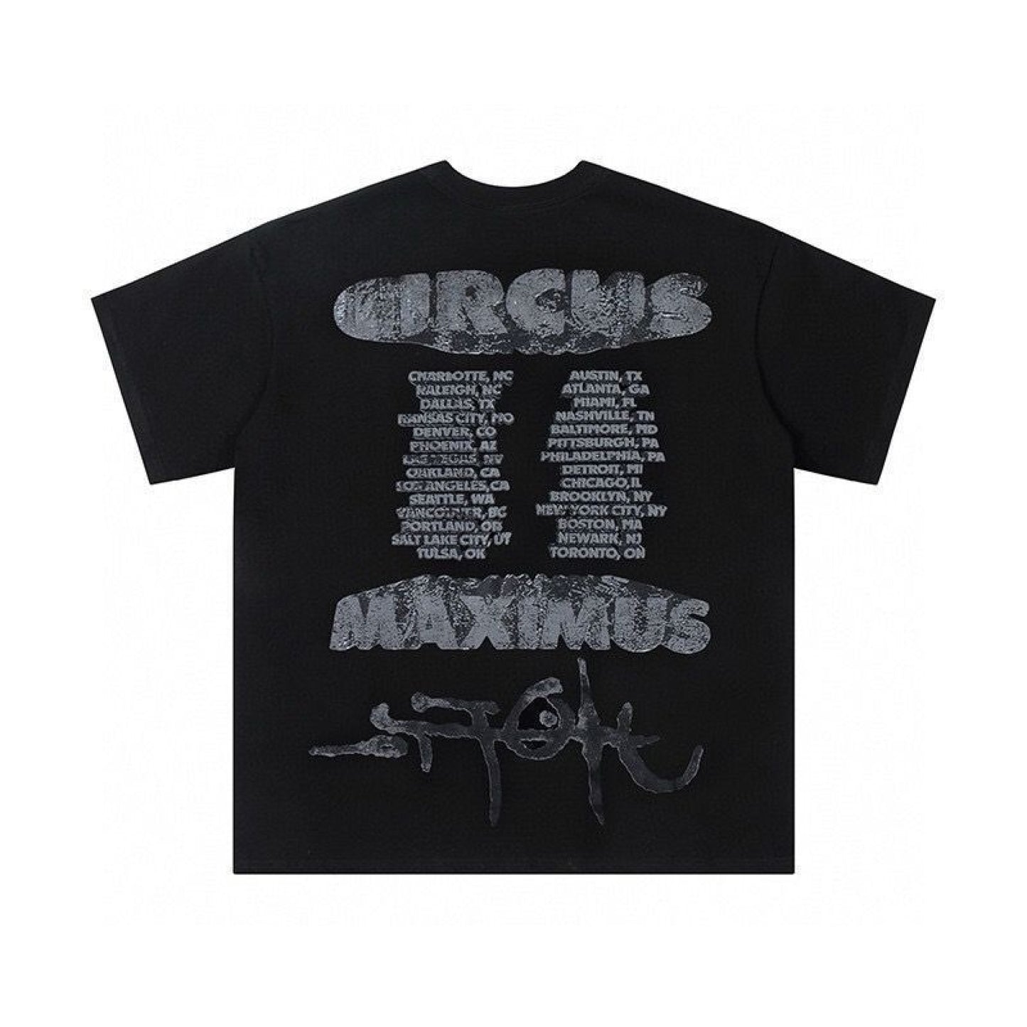Travis Scott Utopia Circus Maximus 2023 Tour II Tee Black