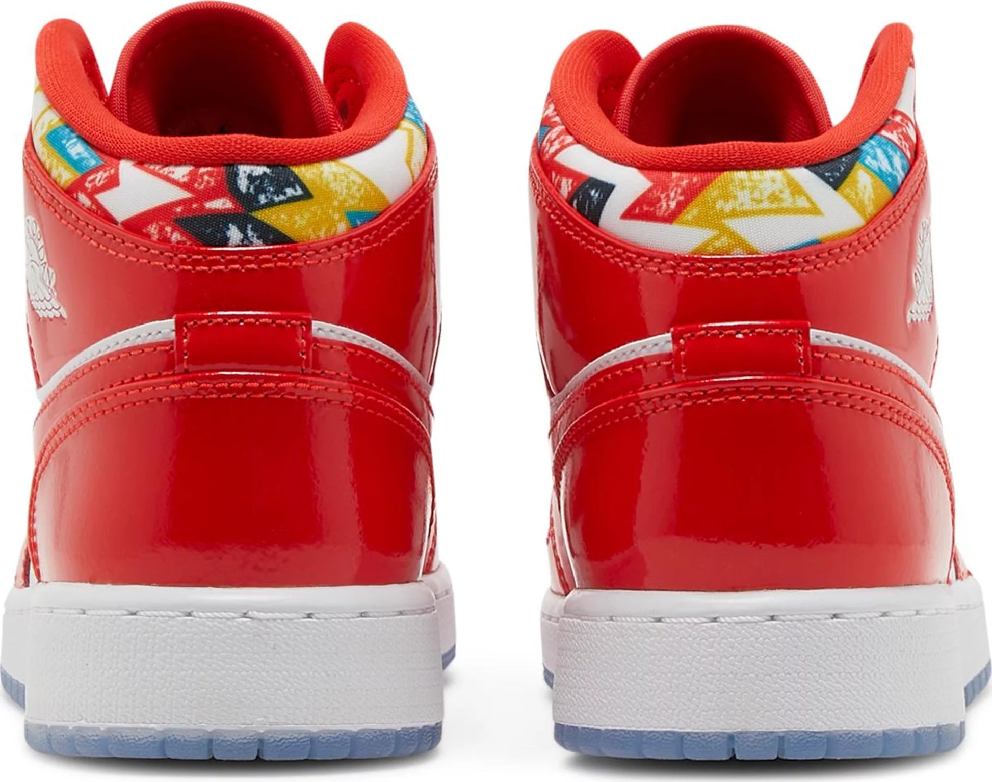 Air Jordan 1 Mid Barcelona Sweater Red Patent (GS) Air Jordan