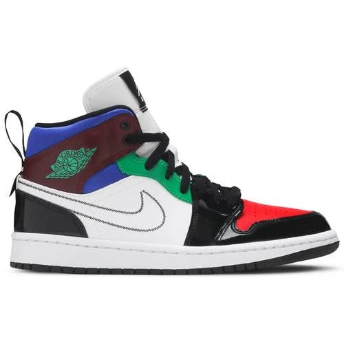 Air Jordan 1 Mid SE Black White Multi-Color (W) Air Jordan