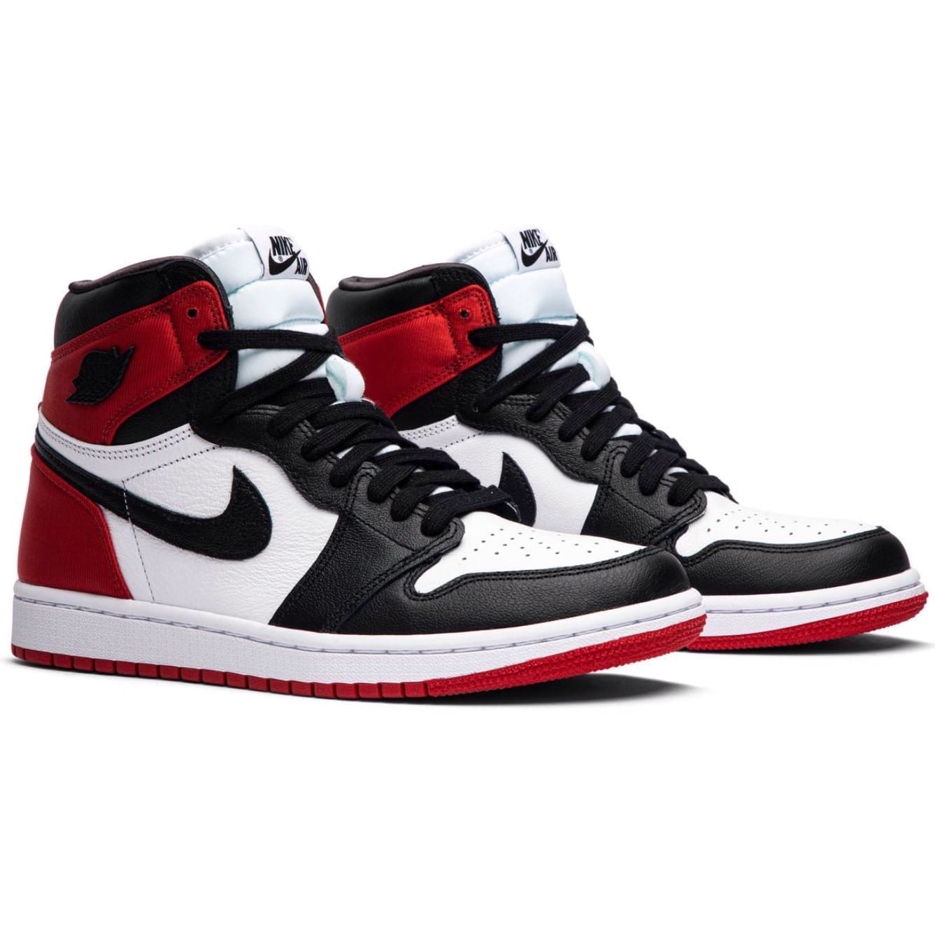 Black toe clearance satin jordan 1