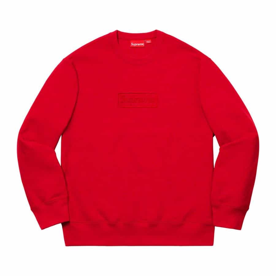 Supreme Cutout Logo Crewneck Red Supreme