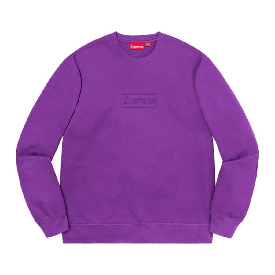 Supreme Cutout Logo Crewneck Violet Supreme