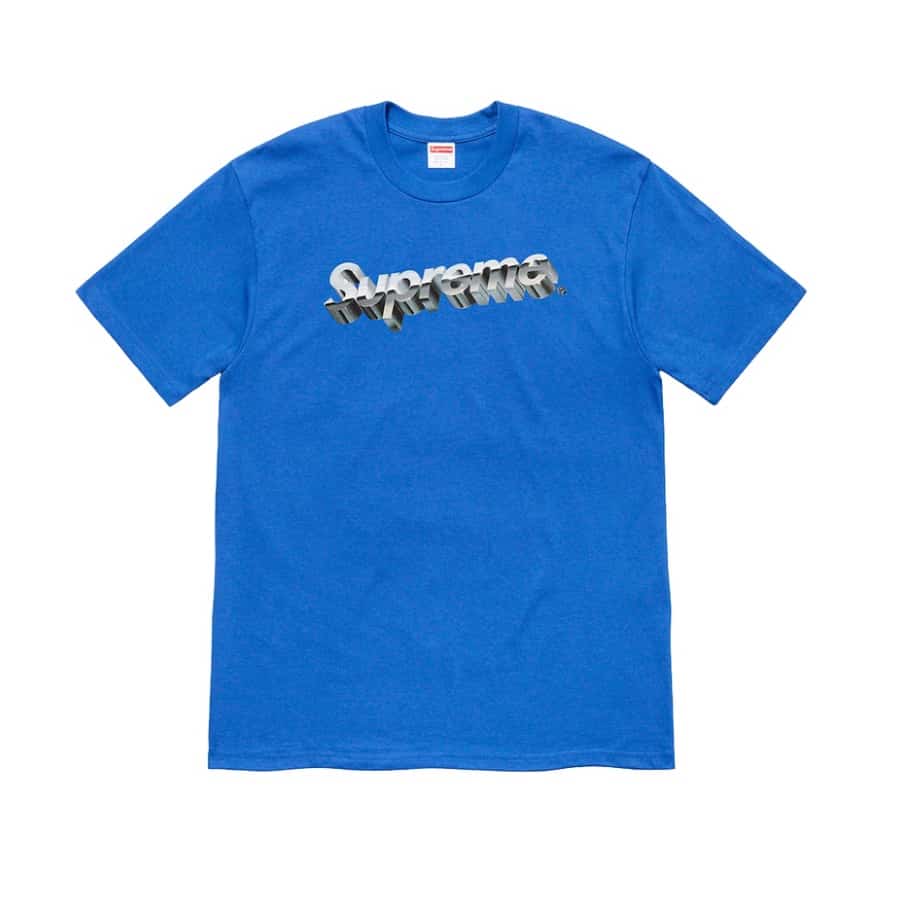 Supreme Chrome Logo Tee Royal Supreme