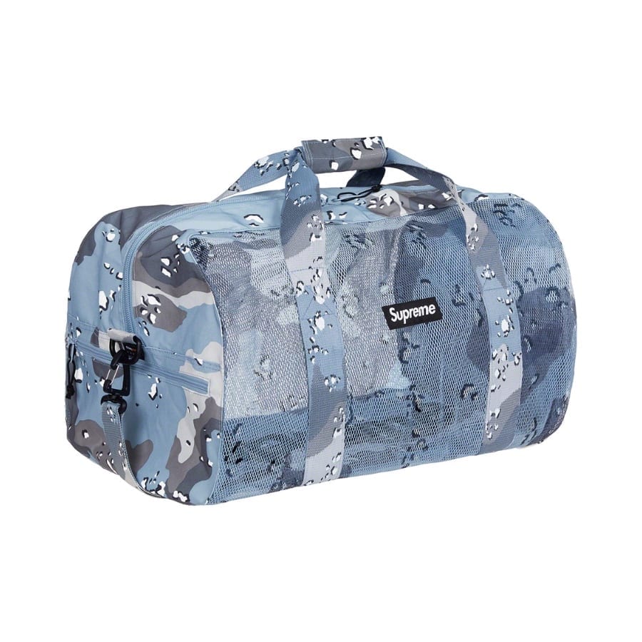 Supreme camo duffle bag online