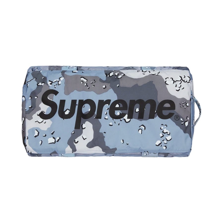 Supreme camo duffle on sale bag