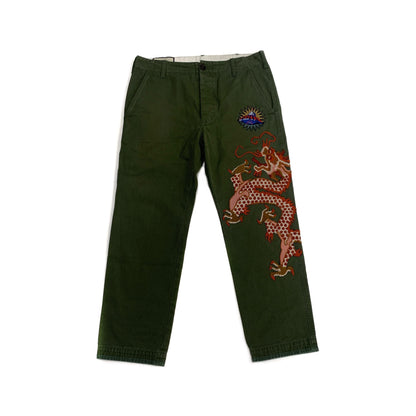 Gucci Military Embroided Dragon Trousers Gucci