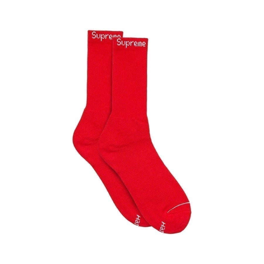 Supreme Hanes Socks 4 Pack Red CRUIZER