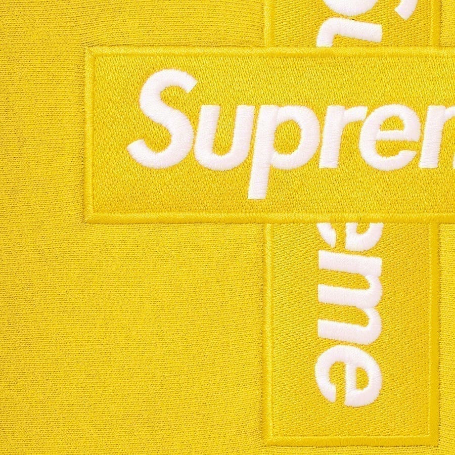 Supreme Cross Box Logo Hooded Sweatshirt Lemon – CRUIZER