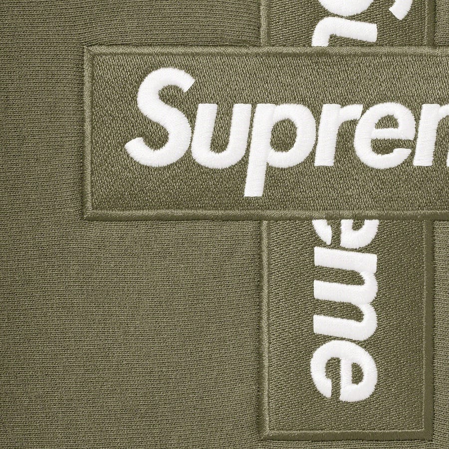 Supreme Cross Box Logo Hooded Sweatshirt Light Olive – CRUIZER